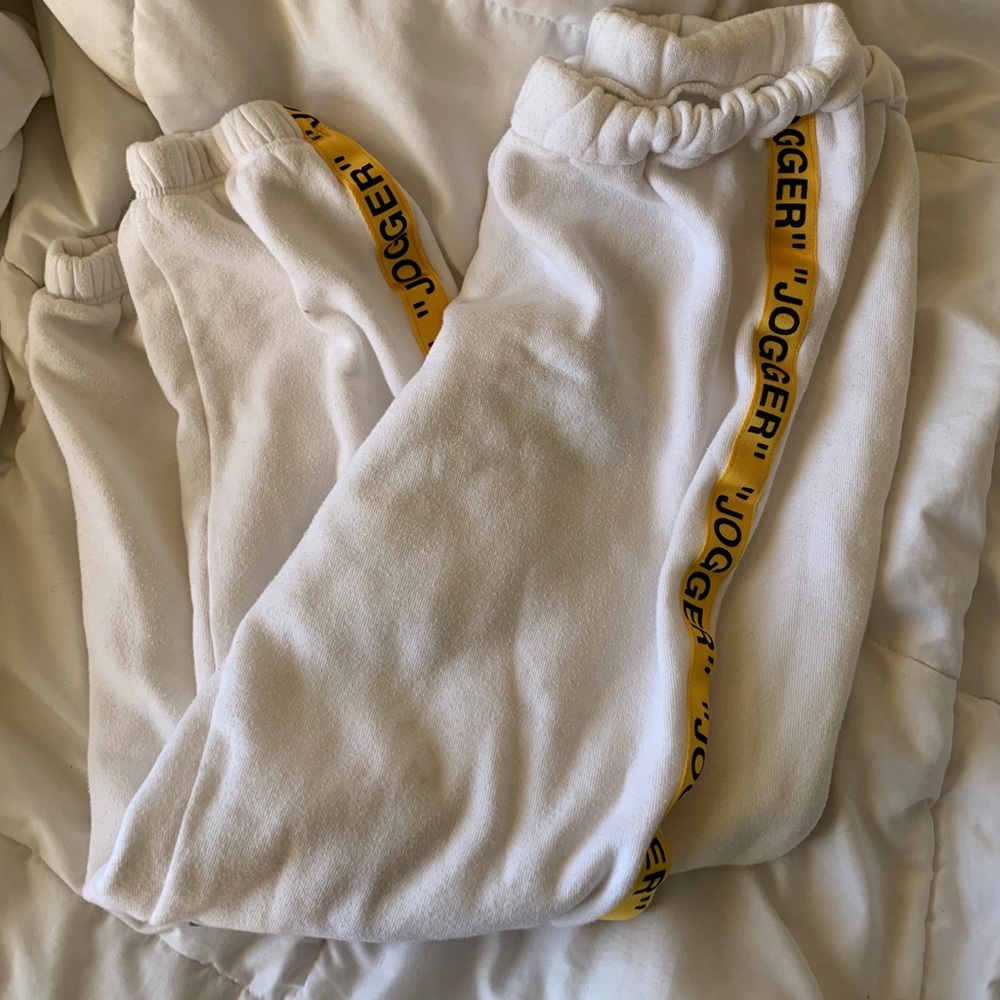 White Fashion Nova Joggers